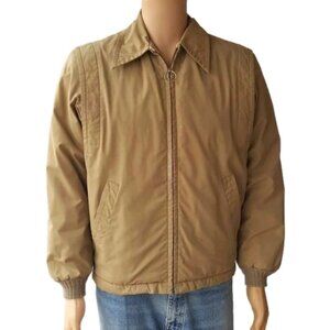 Catalina Martin Bomber Jacket Faux Fur Lining Full Zip Tan Mens Size 36